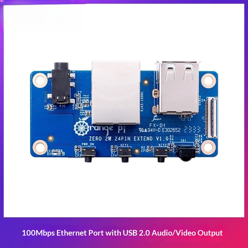 Pi Zero - 100 Mbps Ethernet, çift USB 2.0,