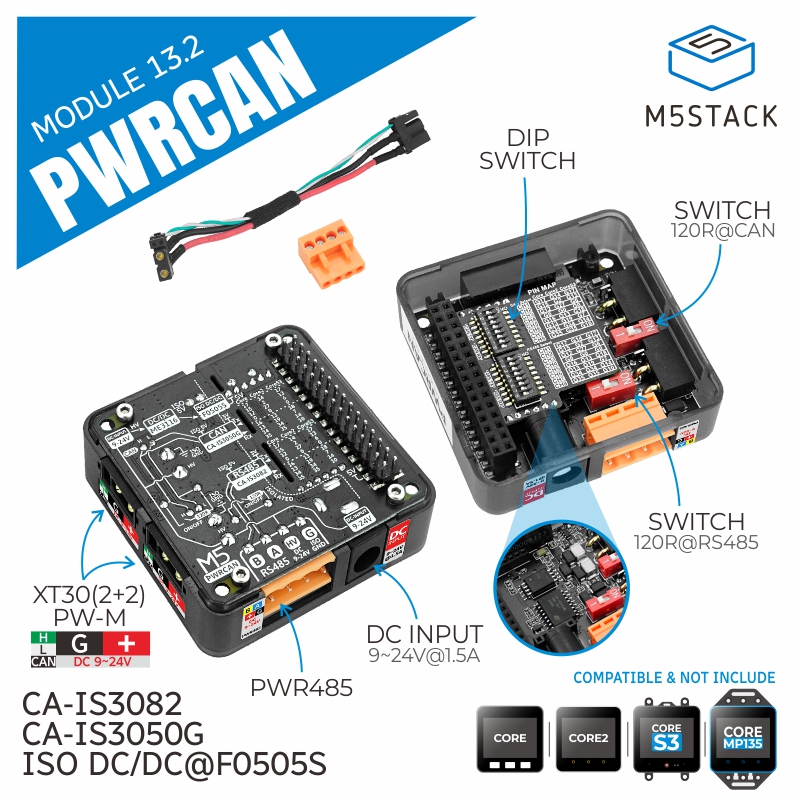 Pi Camera Module - M5Stack Resmi PWRCAN 13.2 Modülü, İzole