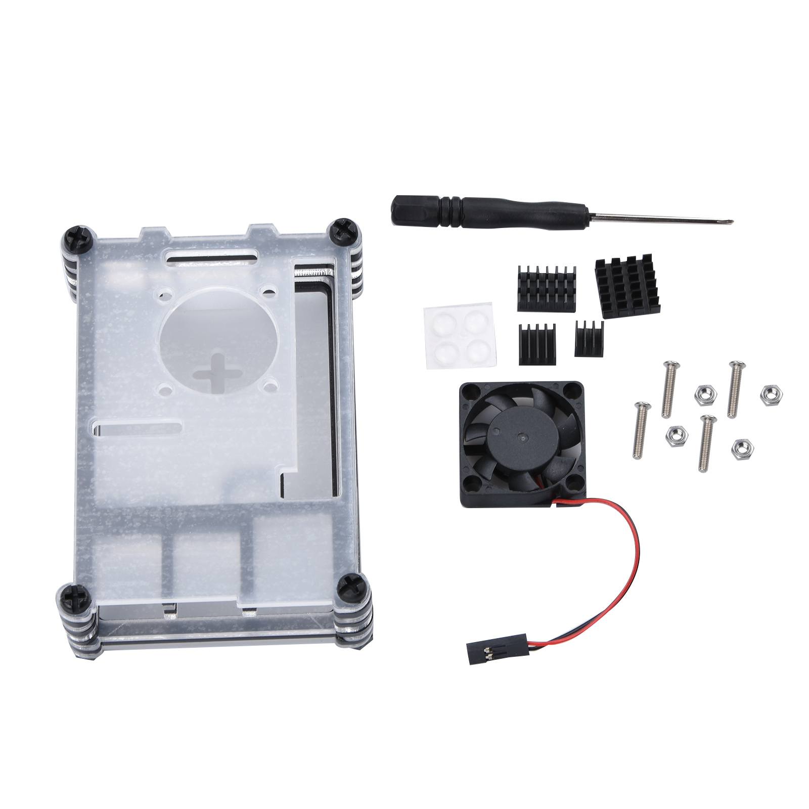 Pi 4 Case - Raspberry Pi 4B için Soğutma Fanlı,