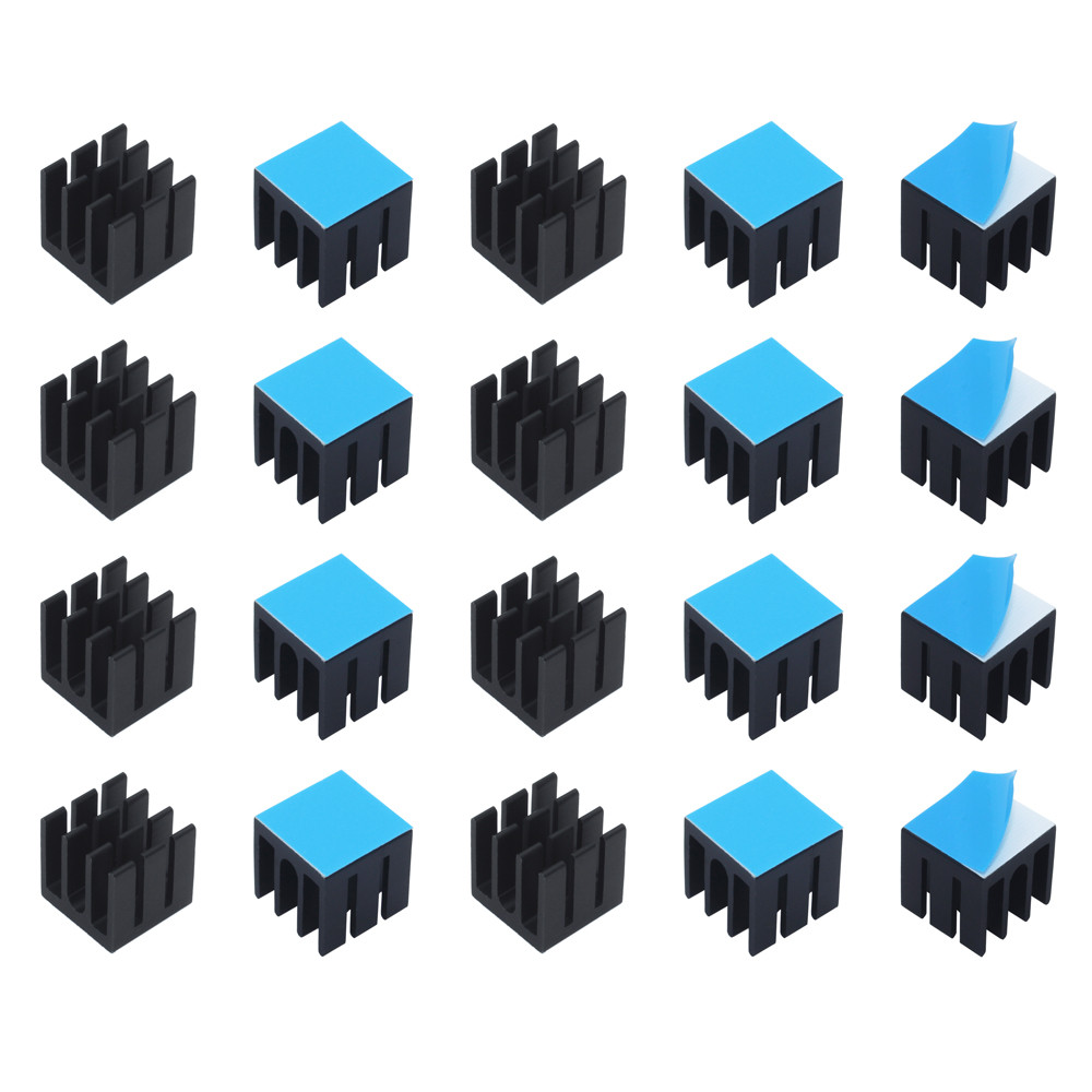 Pi Power Supply - 12x12x12mm 50 adet Alüminyum Soğutucu Radyatör