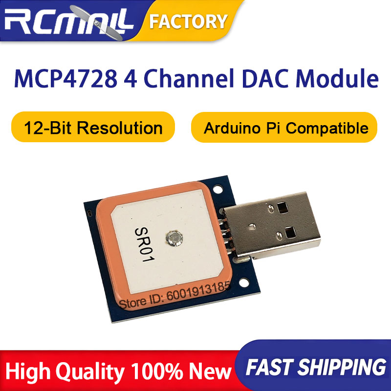 Raspberry Pi 4 - MCP4728 12 Bit I2C DAC Modülü