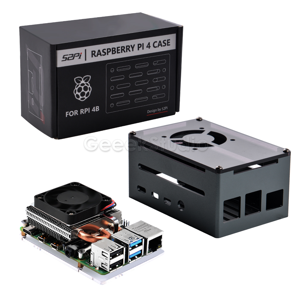 Pi 4 Case - Düşük profilli buz kulesi soğutma fanı
