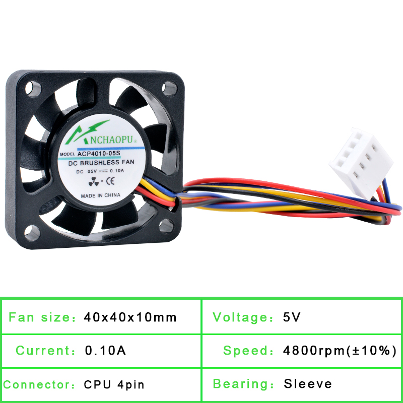 ANCHAOPU 4cm 40mm fan 40x40x10 - Pi 4 Case incelemesi ve fiyatı