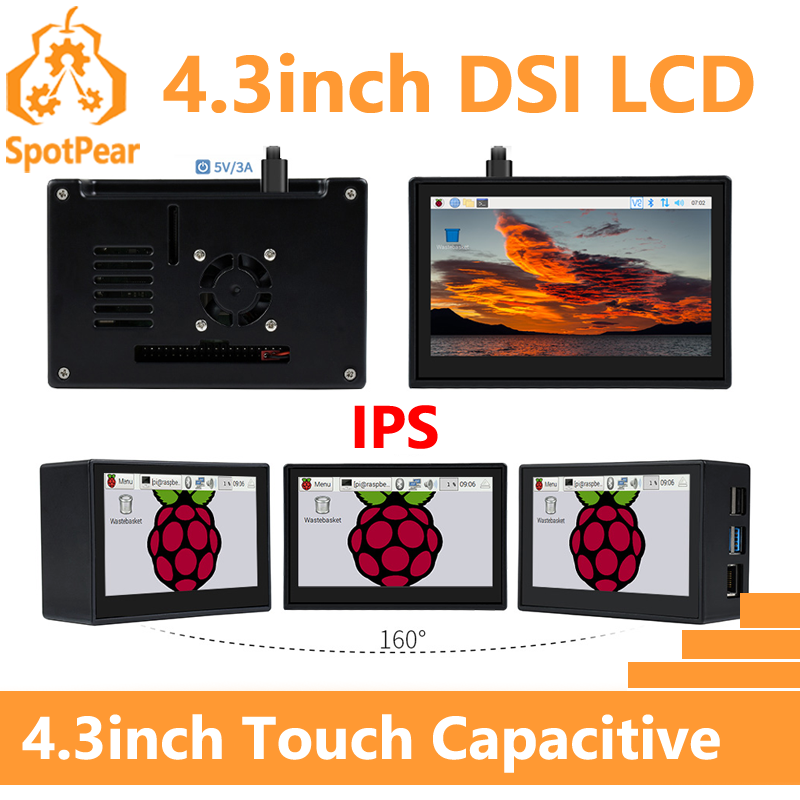 Raspberry Pi 4.3 inç DSI Ekran - Pi 5 Case incelemesi ve fiyatı