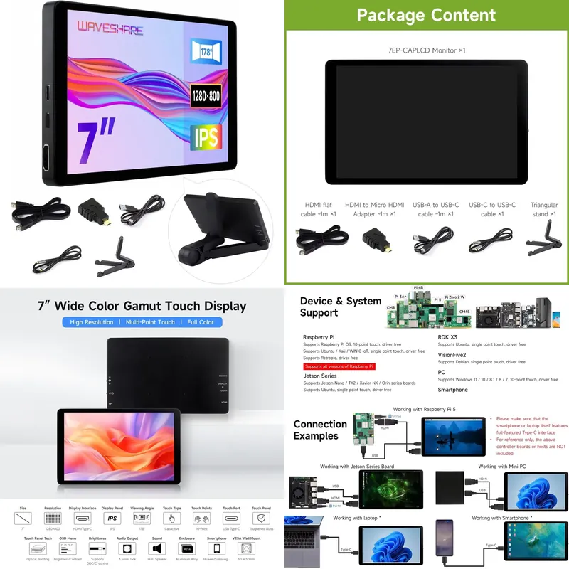 Aismartlink Waveshare 7 İnç 12 - Pi Zero incelemesi ve fiyatı