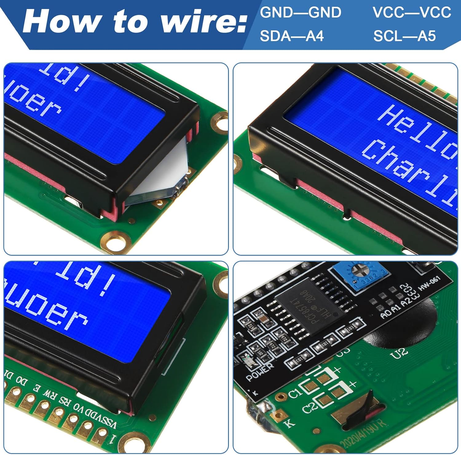 1Set 1602 LCD 20*4 Mavi Ekran  - Pi Display incelemesi ve fiyatı